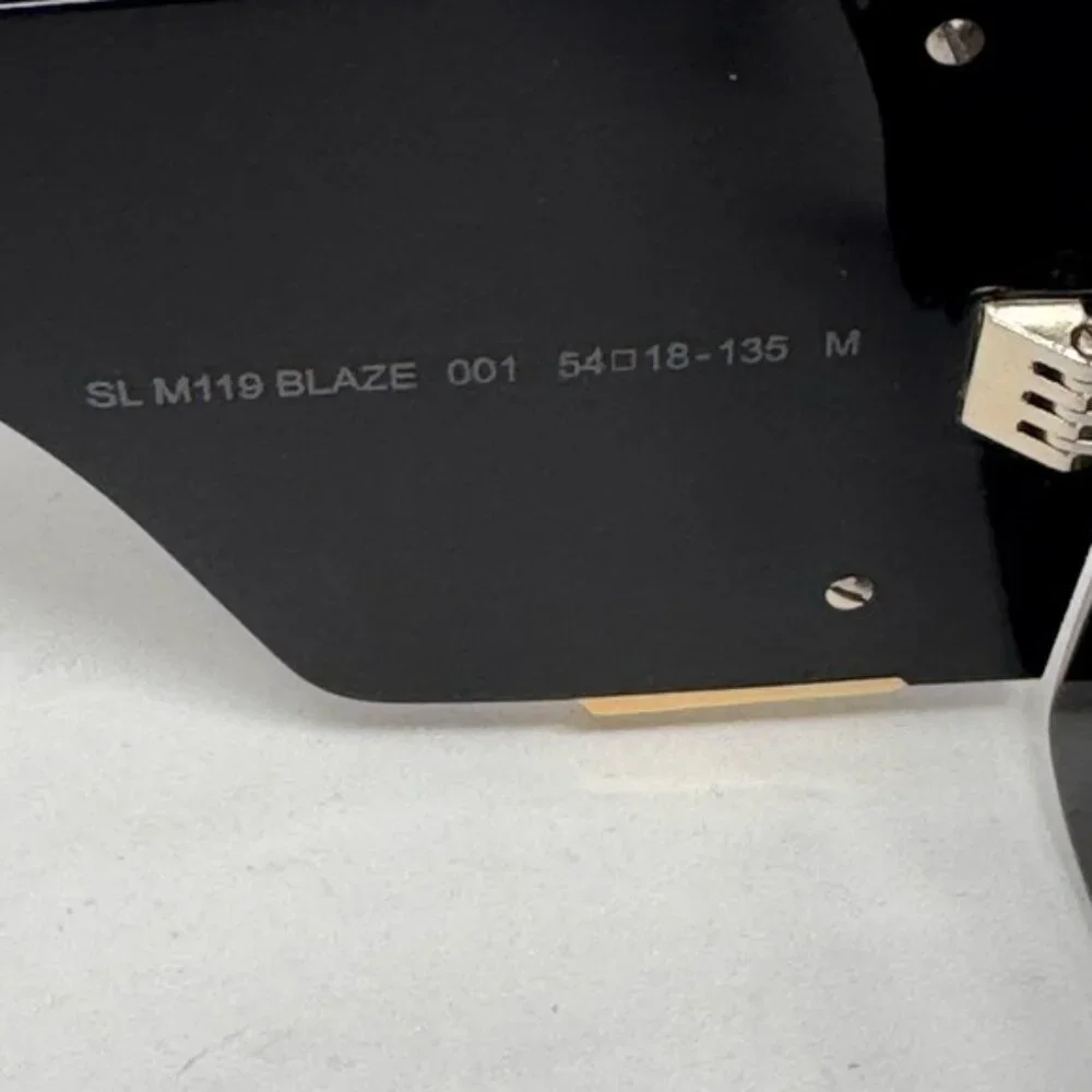 Saint Laurent Black Sunglasses with Gold YSL Logo - Picture 7 of 11